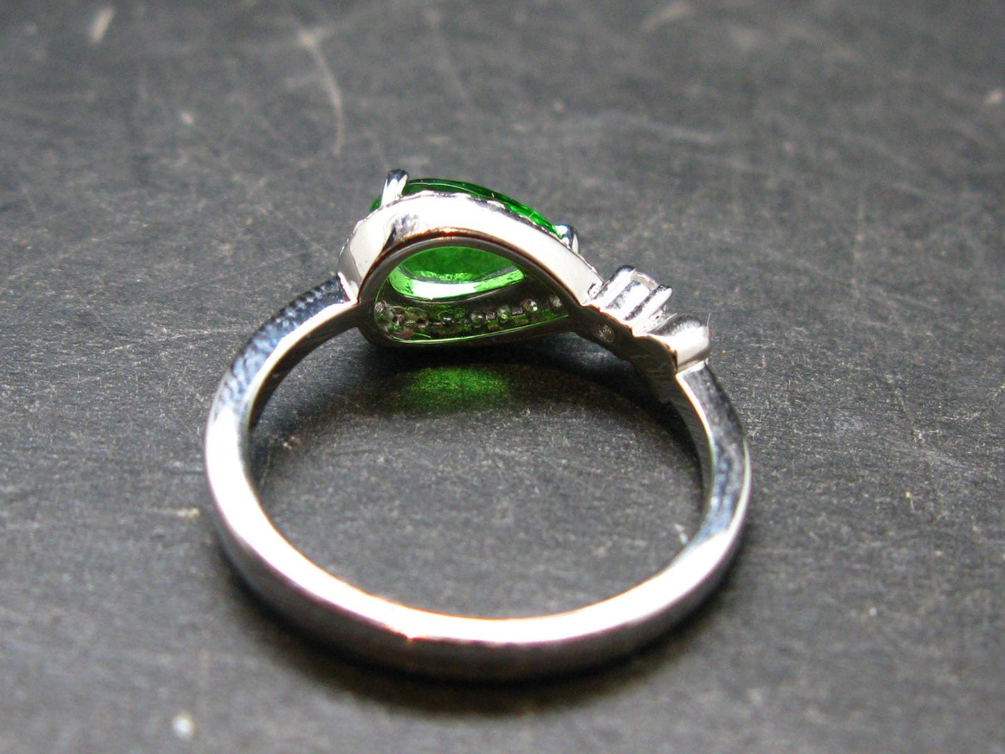 Helenite Gaia Stone Gem Sterling Silver Ring From Washington - Size 6 - 0.80 Carats