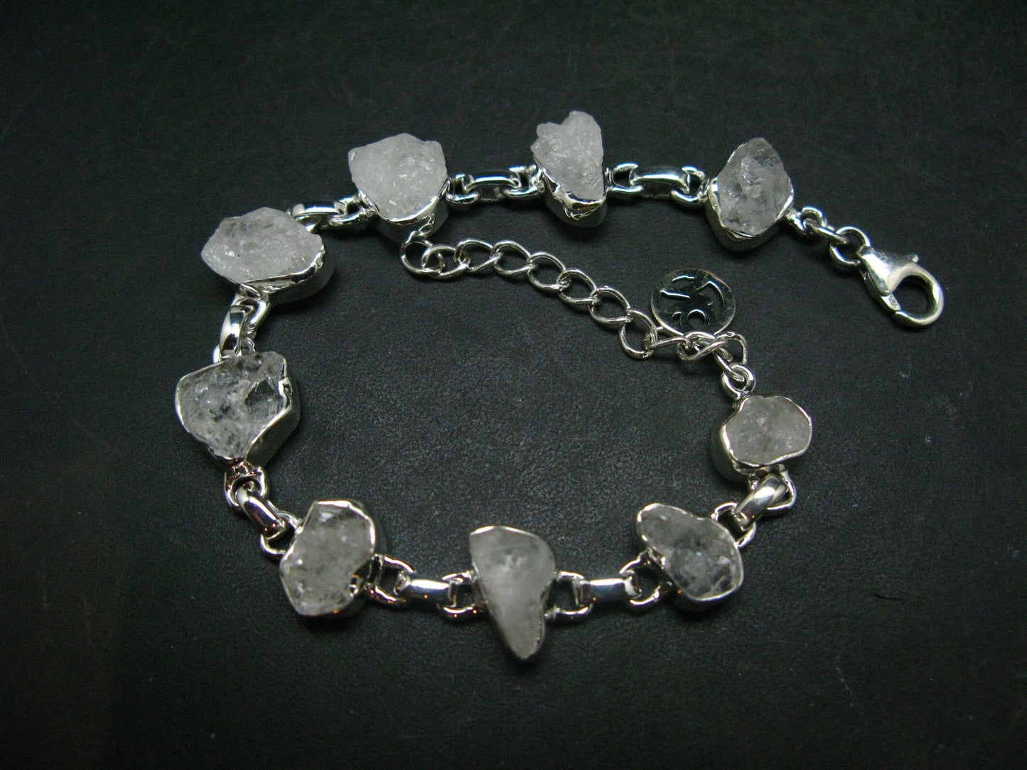 Phenakite Phenacite Silver Bracelet From Brazil- 7" - 14.0 Grams