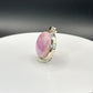 Round Pink Kunzite Silver Charm | Soft Lavender Crystal Jewelry