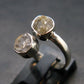 Gray Herderite Silver Ring from Africa - Size 5 - 2.11 Grams