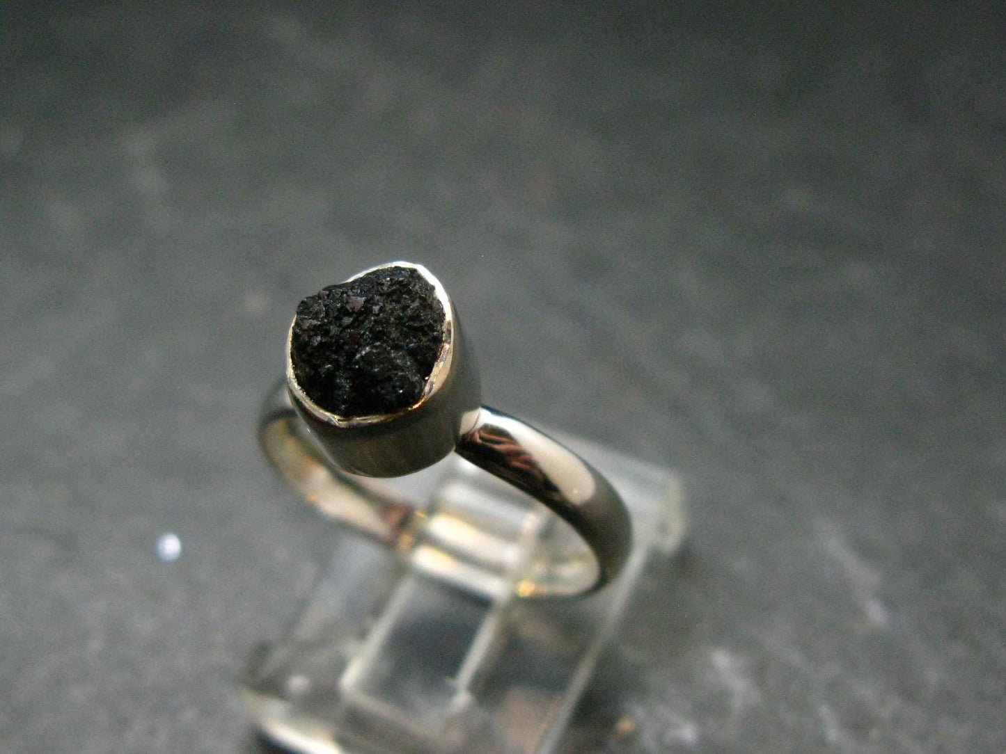 Terminated Brookite Crystal Silver Ring From Arkansas - Size 7 - 2.22 Grams
