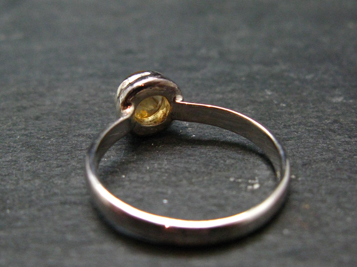 Fabulous Untreated Faceted Gem Imperial Topaz 925 Silver Ring from Brazil - Size 9 - 3.13 Grams