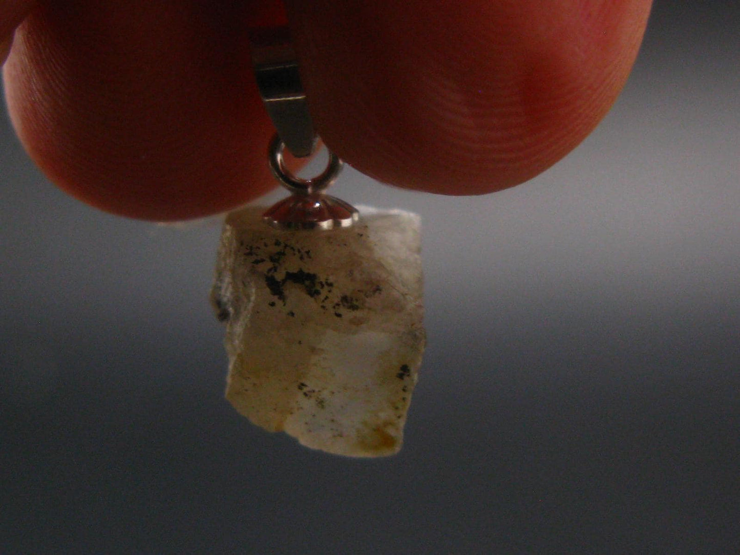 Phenakite Phenacite Silver Pendant from Brazil - 0.6 Inches - 1.0 Grams