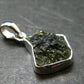 Moldavite Tektite Silver Pendant from Czech Republic - 1.0" - 2.0 Grams