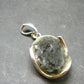 Moldavite Tektite Silver Clover Pendant from Czech Republic - 1.4" - 5.59 Grams