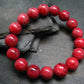 Rhodonite Gem Genuine Bracelet ~ 7 Inches ~ 12mm Round Beads