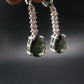 Moldavite Tektite Silver Earrings from Czech Republic - 3.83 Grams