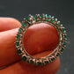 Emerald Faceted Silver Ring from Colombia - 2.64 Grams Total - Size 7