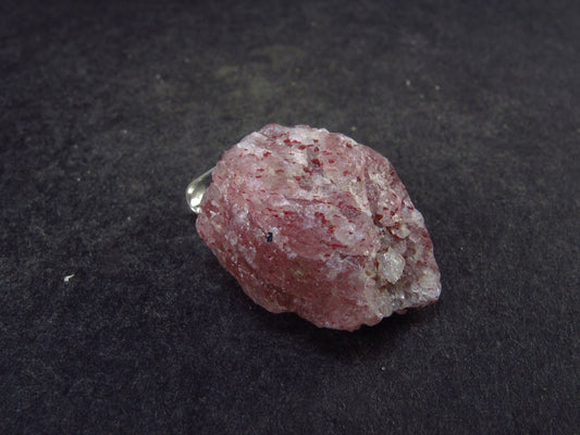 Strawberry Quartz Silver Pendant - 0.9" - 4.16 Grams