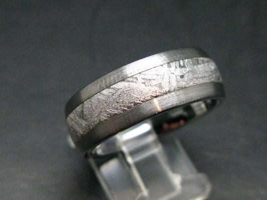 Muonionalusta Meteorite Steel Ring - 13.46 Grams - Size 10