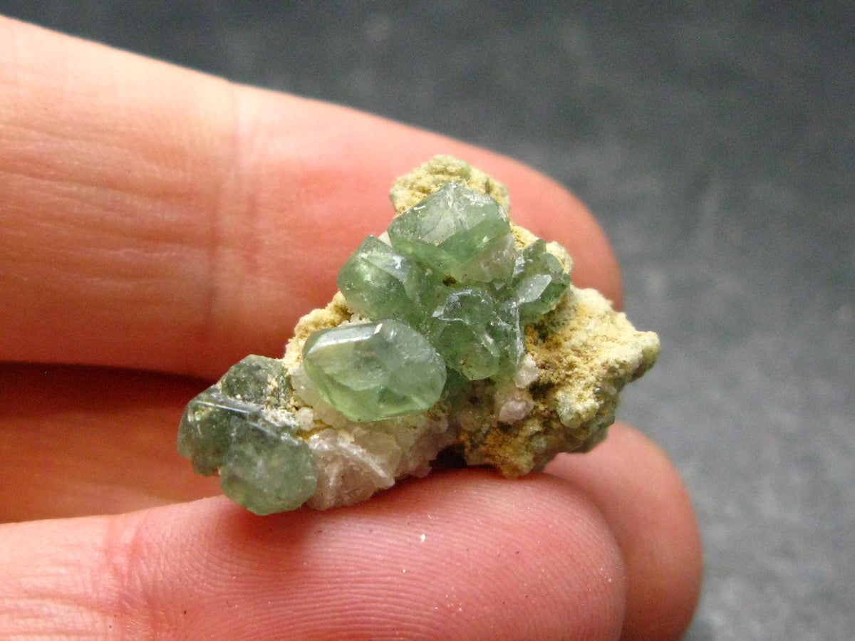 Rare Demantoid Garnet Cluster from Madagascar - 0.9" - 3.38 Grams