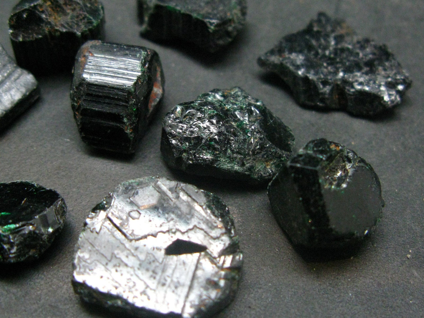 Rare Lot of 10 Usambara Chrome Tourmaline Crystals From Tanzania - 128 Carats