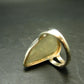 Natural Gem Raw Libyan Desert Glass Tektite Sterling Silver Ring from Libya - Size 9 - 7.6 Grams