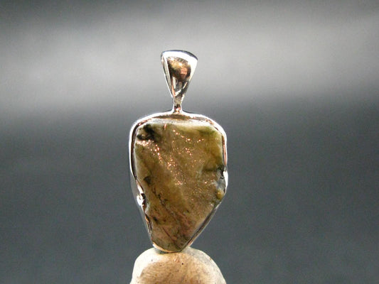 Phenakite Phenacite Crystal Silver Pendant From Brazil - 1.1" - 3.12 Grams