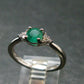 Emerald Faceted Silver Ring from Colombia - 2.35 Grams Total - Size 8
