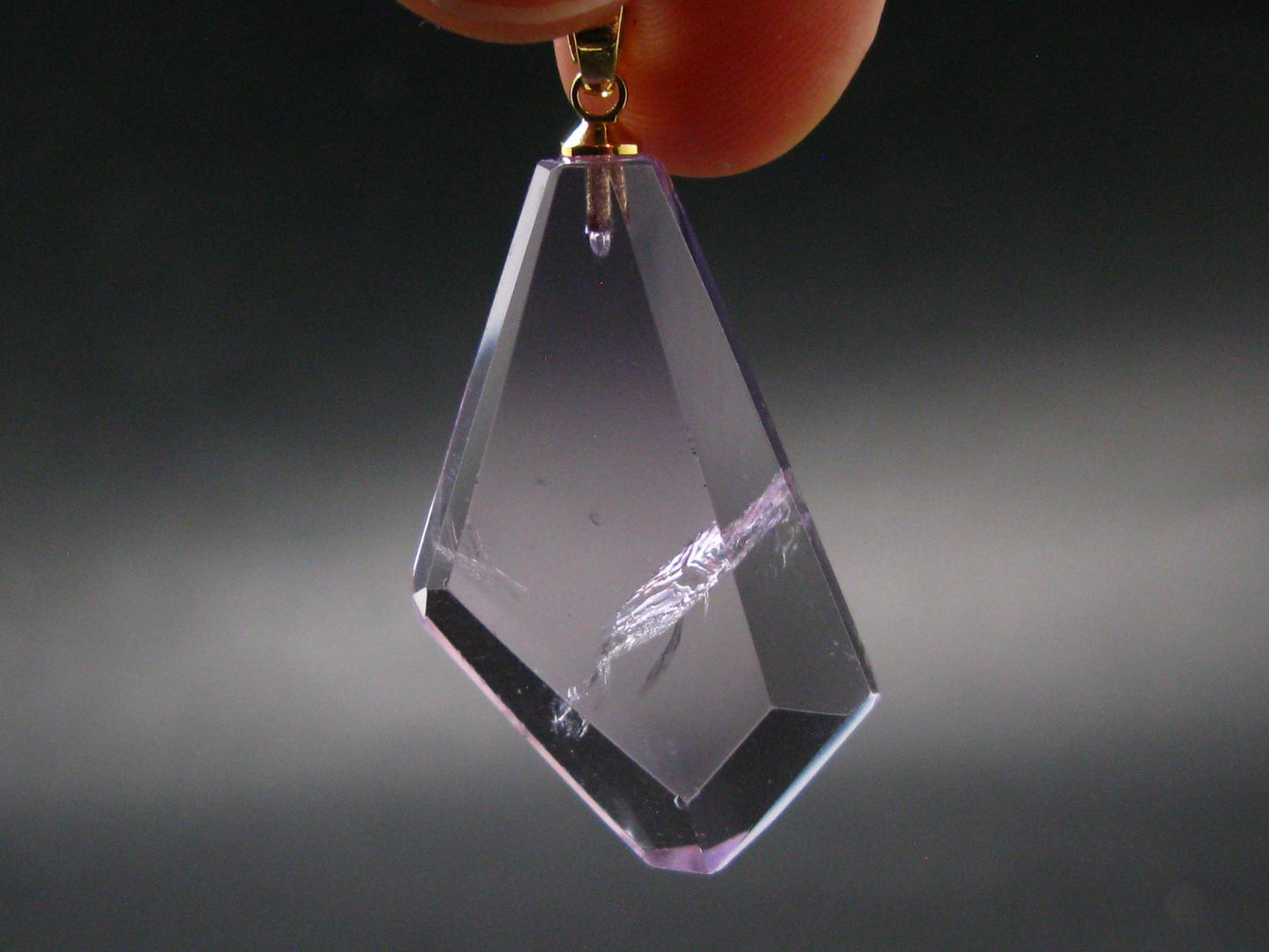 Amethyst Sterling Silver Gold Plated Pendant From Brazil - 1.7" - 6.87 Grams