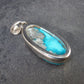 Turquoise Silver Pendant - 1.3" - 5.37 Grams