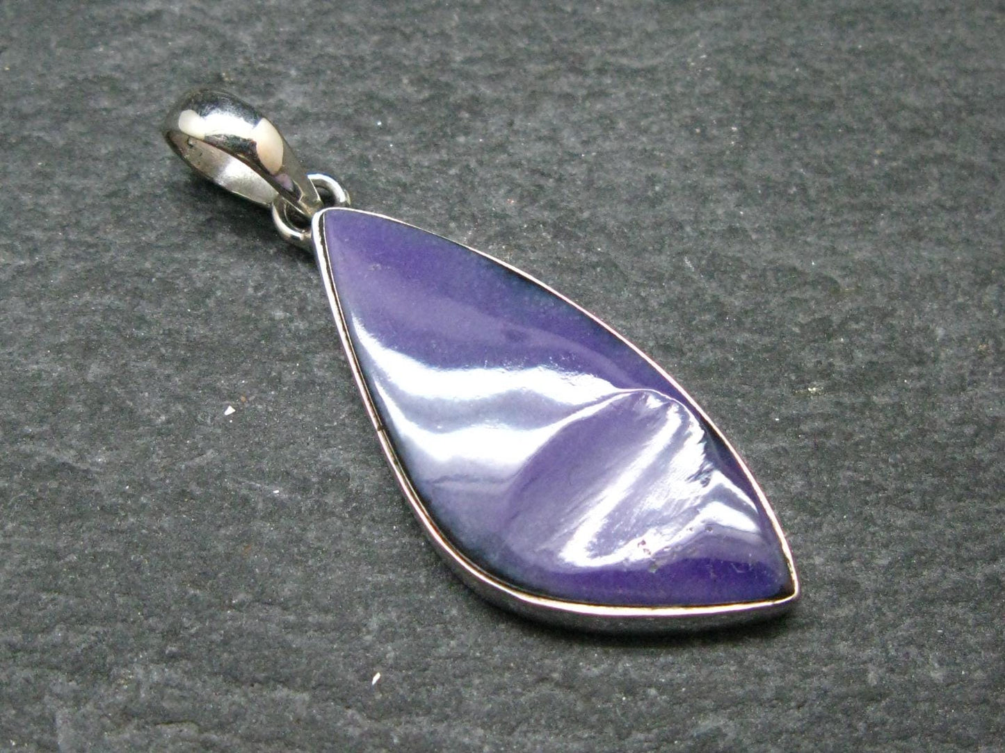 Sugilite Silver Pendant From South Africa - 1.6"