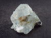 Aquamarine Crystal Silver Pendant From China - 1.1" - 6.9 Grams