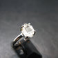 Fine Clear Natural Herkimer Diamond Silver Ring From New York - Size 5 - 2.06 Grams