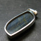 Hawk Eye (Blue Tiger Eye) Silver Pendant from South Africa - 1.8"