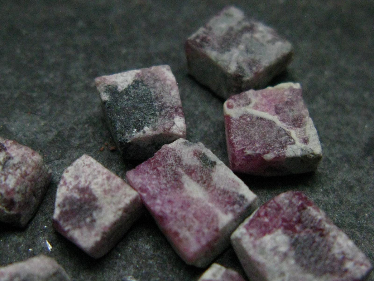Nice Lot of 10 Polished Bixbite Red Emerald Beryl Crystals From Utah USA - 9.12 Carats