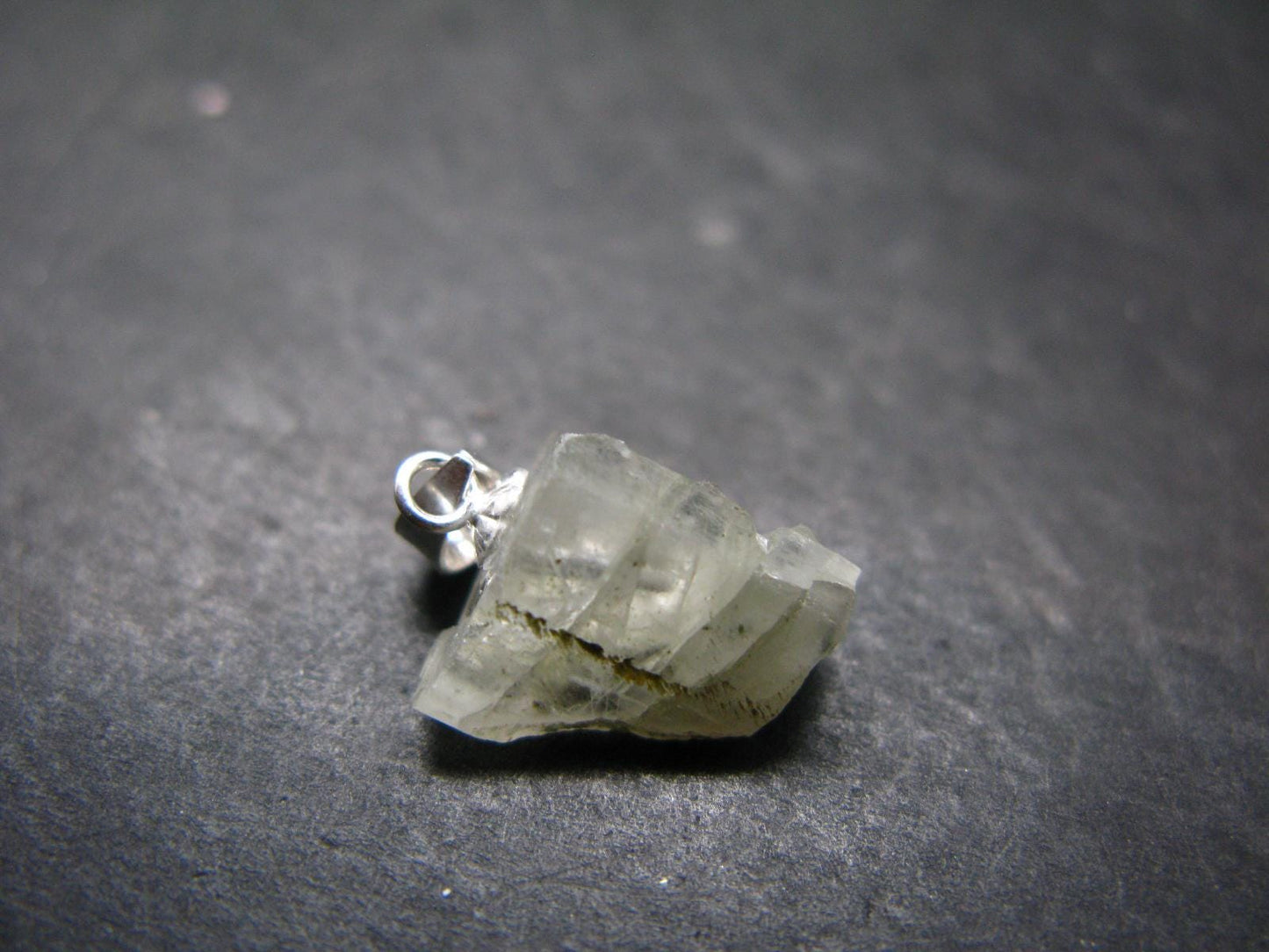 Phenakite Phenacite Crystal Silver Pendant From Russia - 0.7" - 1.72 Grams