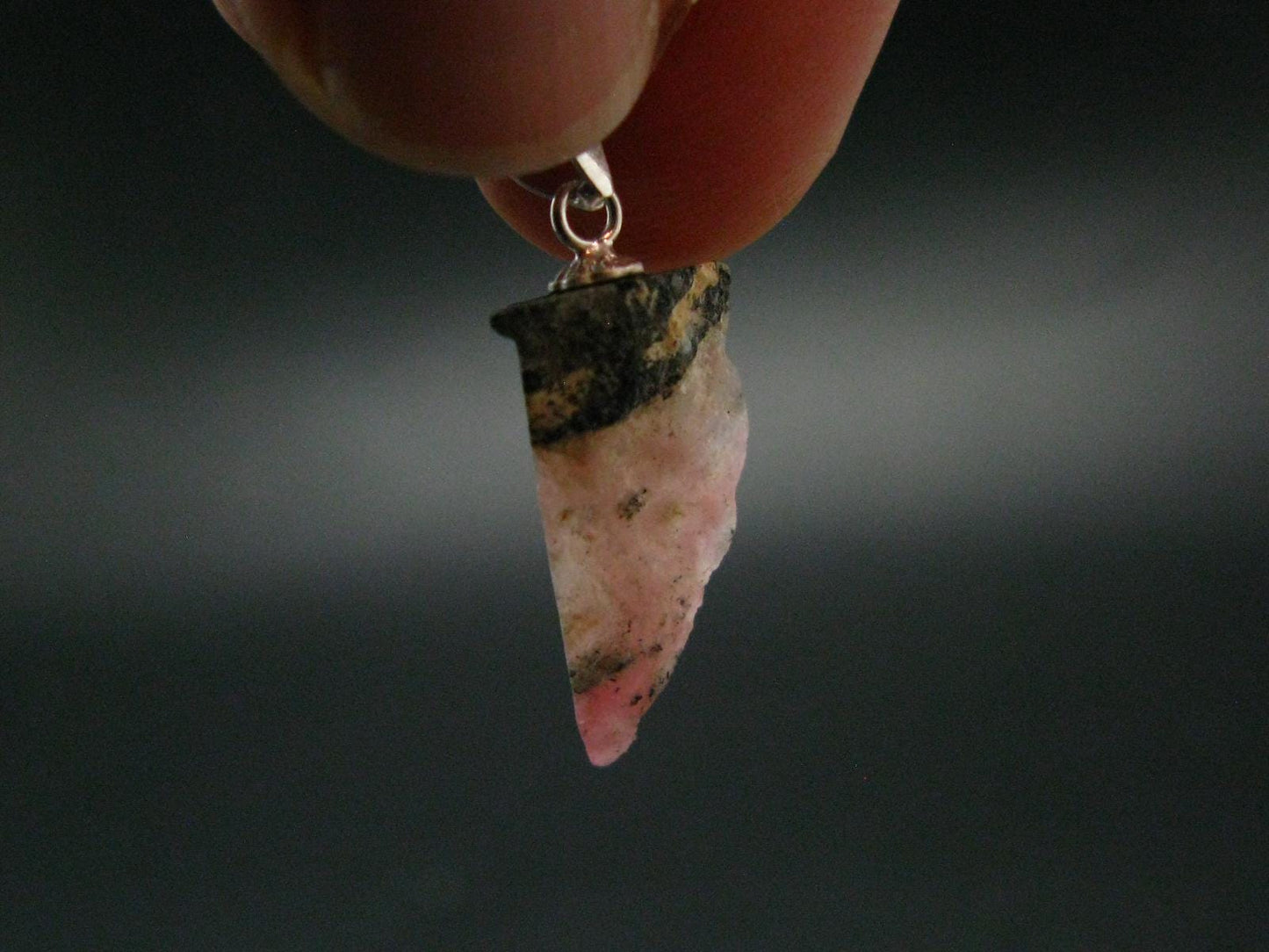 Rare Pink Tugtupite Sterling Silver Pendant From Greenland - 1.1" - 1.47 Grams