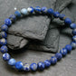 Lapis Lazuli Lazurite Genuine Bracelet ~ 7 Inches ~ 6mm Matte Beads