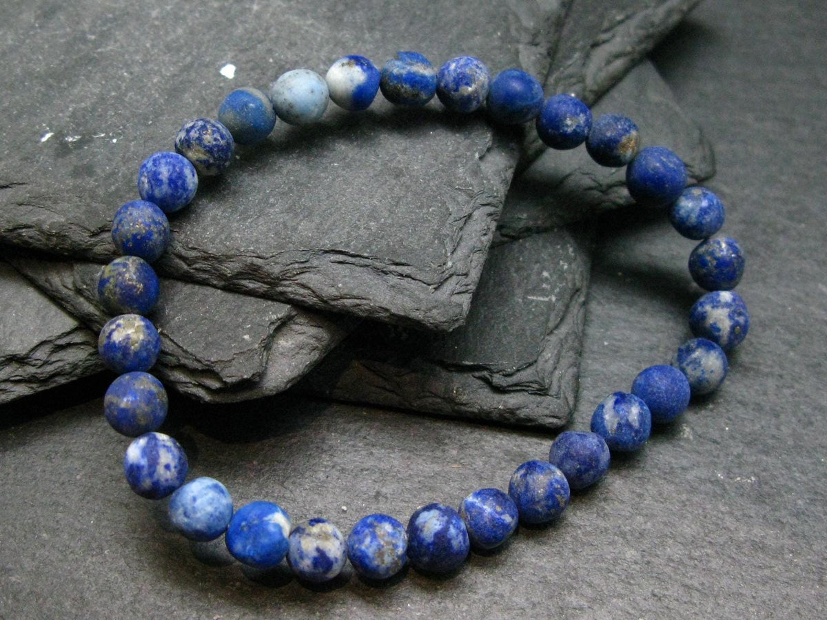 Lapis Lazuli Lazurite Genuine Bracelet ~ 7 Inches ~ 6mm Matte Beads