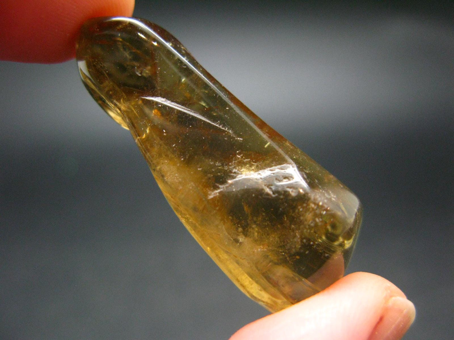 Nice Untreated Unheated Citrine Tumbled Stone from Zambia - 57.45 Carats - 1.6"