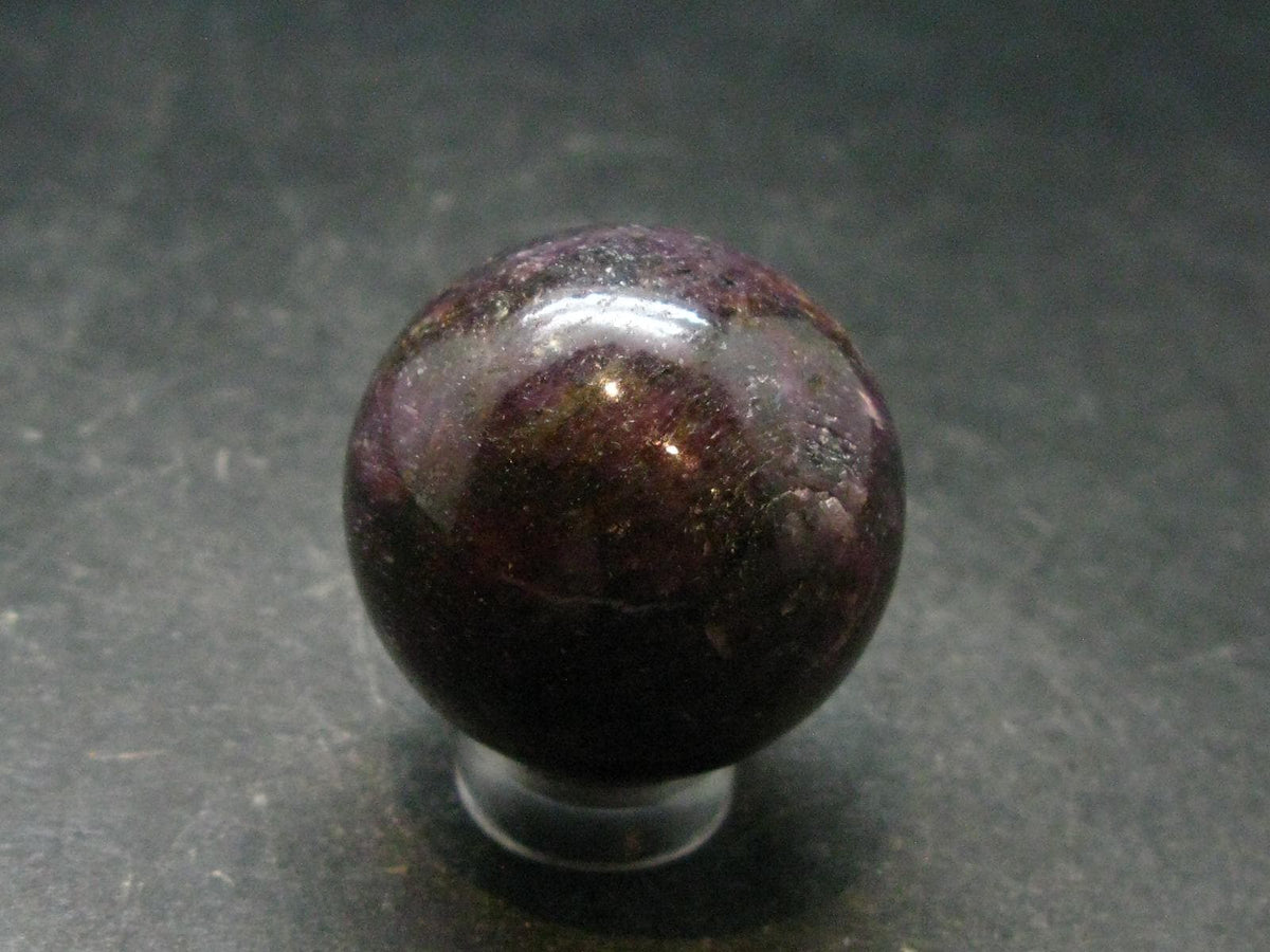 Genuine Ruby Corundum Sphere from India - 1.2" - 54.49 Grams