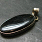 Very Rare Sterling Silver Nuumite Nuummite Pendant From Greenland - 1.6" - 6.27 Grams