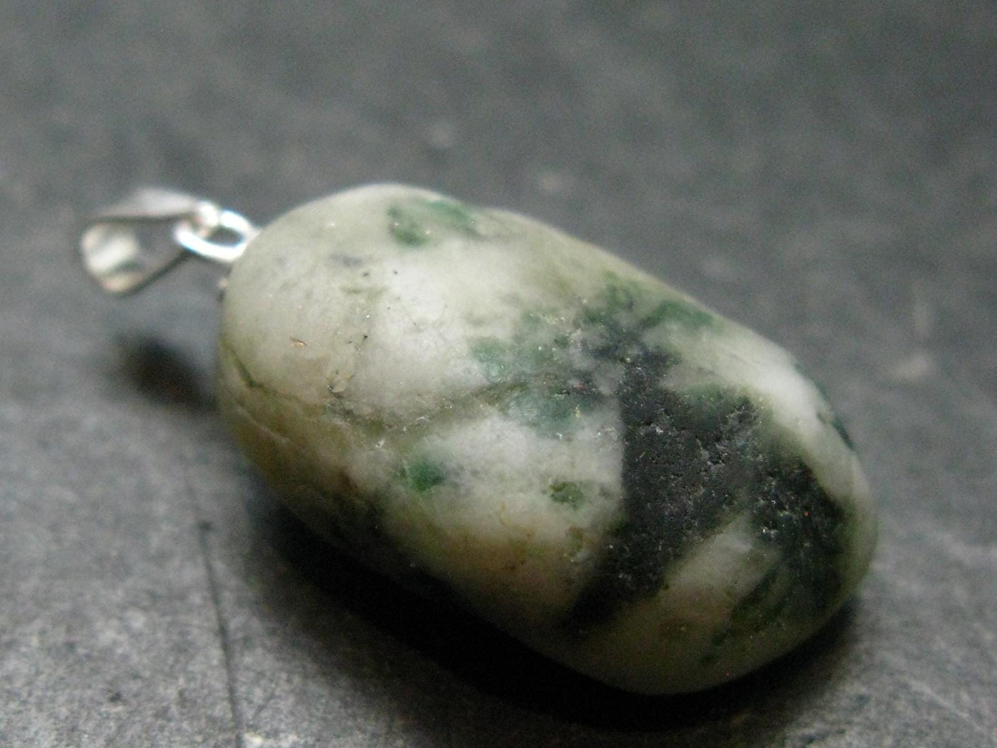 Phenakite Phenacite Tumbled Silver Pendant From Russia - 1.1" - 5.0 Grams