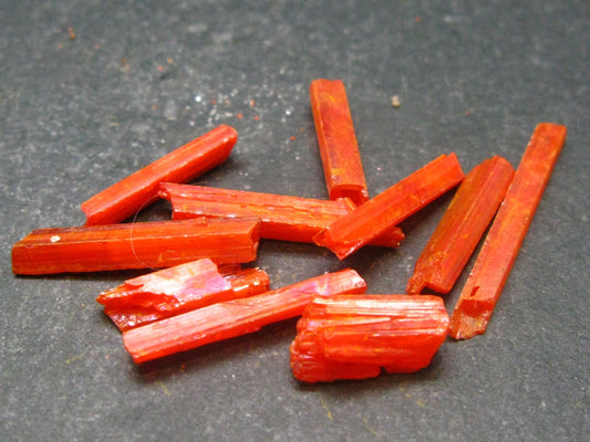 Lot of 10 Orange Crocoite Crystals From Australia - 5.51 Grams