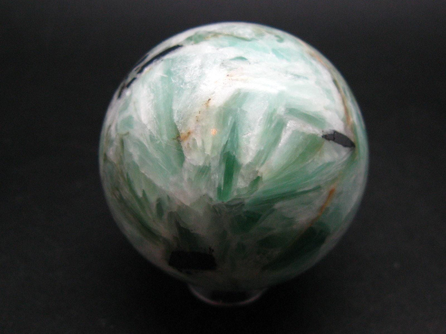 Russian Treasure from the Earth!! Pastel Emerald-Green Noble Talc & Hematite Sphere from Russia - 142 Gram - 1.8"