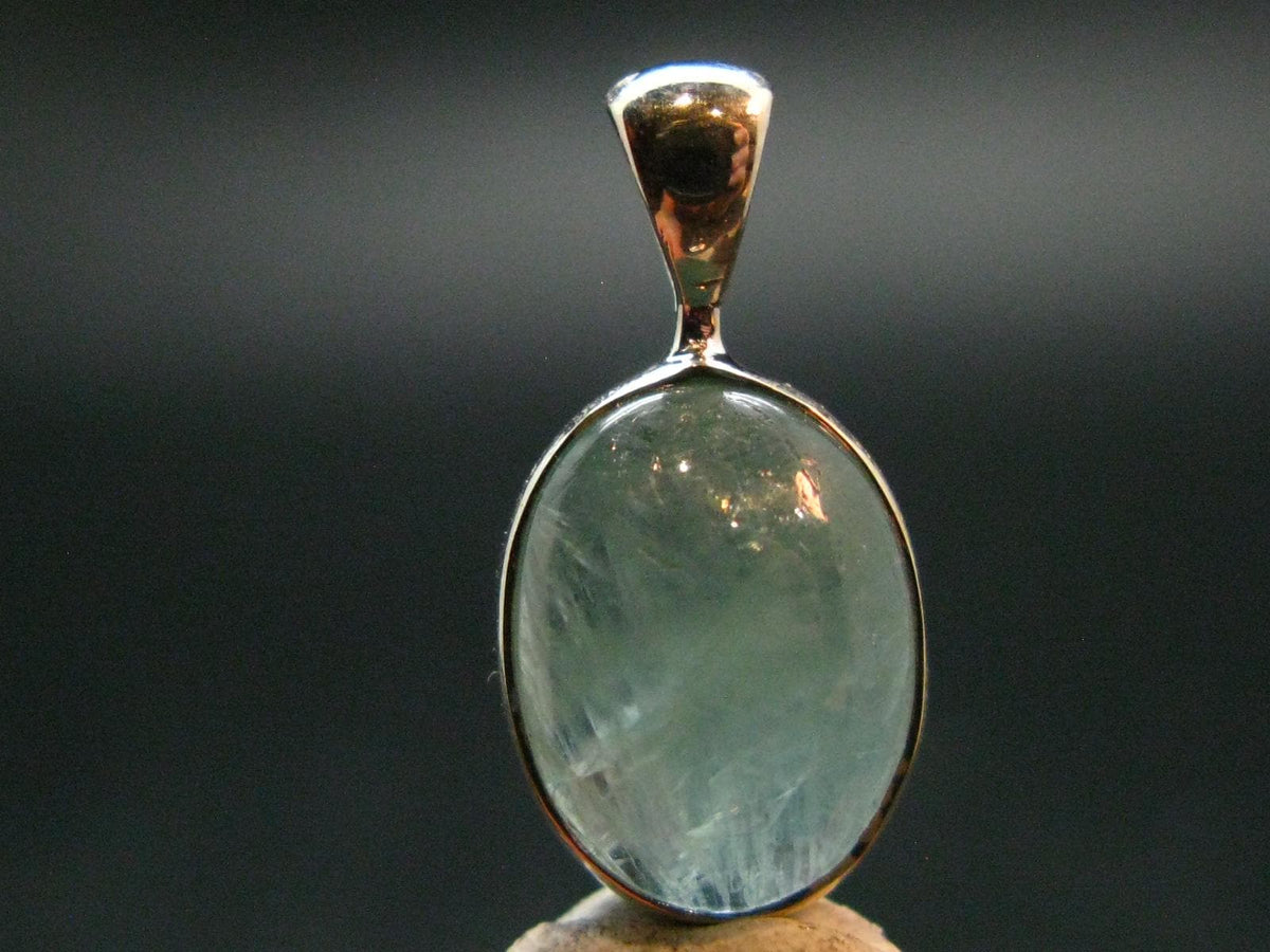 Extremely Rare Grandidierite Silver Pendant From Madagascar - 0.8" - 1.62 Grams