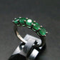 Emerald Crystal Silver Ring from Colombia - 1.25 Carats - Size 6