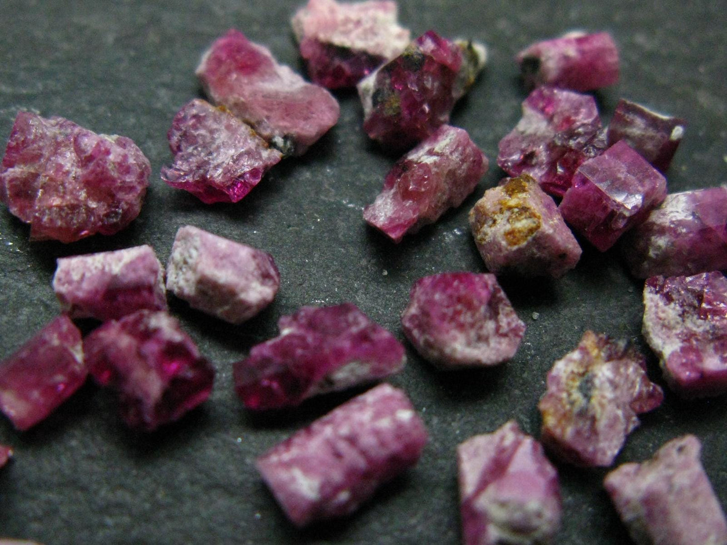 Nice Lot of 36 Bixbite Red Emerald Beryl Crystals From Utah USA - 18.67 Carats