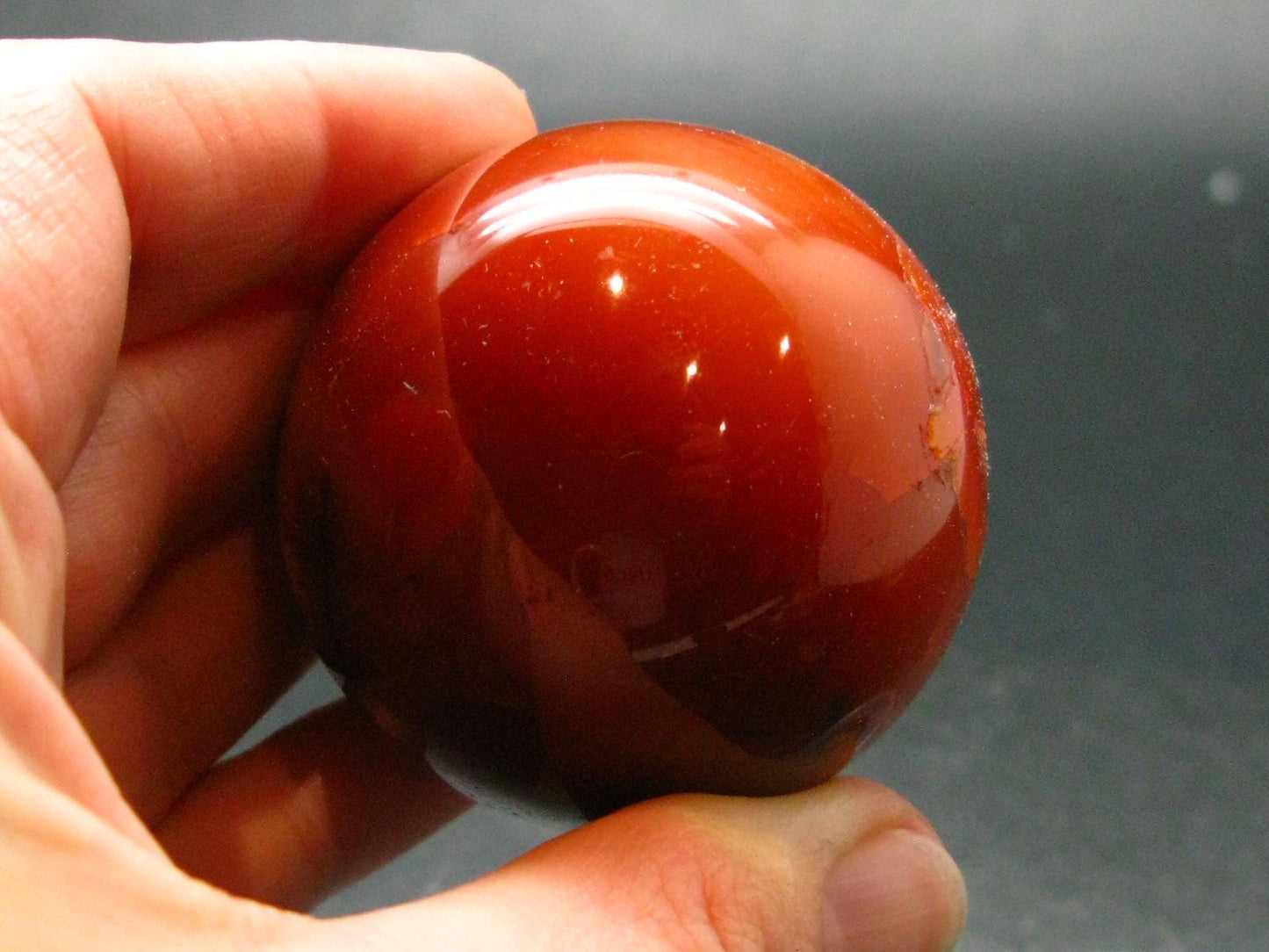 Carnelian Agate Sphere Ball From Madagascar - 1.5" - 116.83 Grams