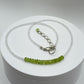 Peridot and White Topaz Beaded Necklace | August Birthstone Jewelry