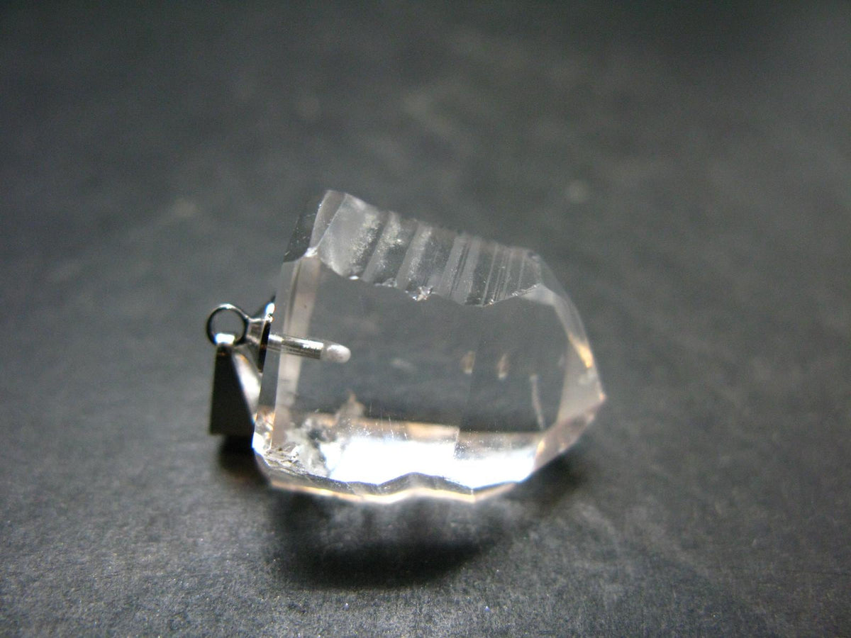 Lemurian Quartz Crystal Pendant From Brazil - 1.2" - 6.27 Grams
