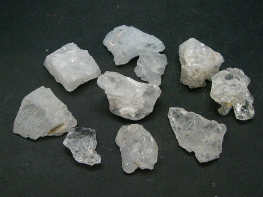 Lot of 10 Gem Pollucite Polucite Crystals from Pakistan - 56.31 Grams