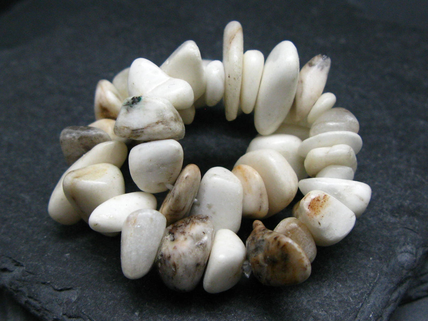 Barite Genuine Bracelet ~ 7 Inches ~ 12mm Tumbled Beads