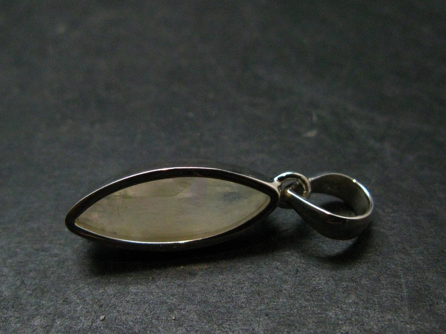Natural Glow From Inside Moonstone 925 Silver Pendant - 1.3" - 3.57 Grams