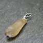 Yellow Terminated Sapphire Corundum Crystal Silver Pendant From Sri Lanka - 0.9" - 5.90 Carats