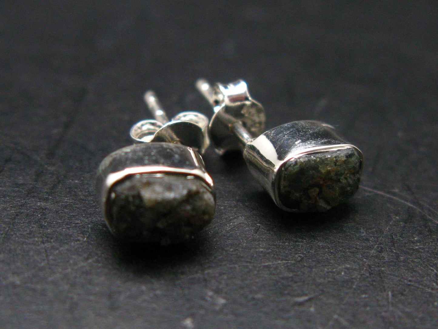 Alexandrite Stud Earrings Sterling Silver From Zimbabwe - 1.61 Grams