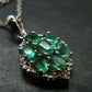 Emerald Silver Pendant W/Chain From Colombia - 3.26 Grams Total
