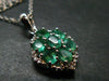 Emerald Silver Pendant W/Chain From Colombia - 3.26 Grams Total