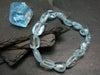 Blue Topaz Genuine Bracelet ~ 7 Inches ~ 12mm Tumbled Beads